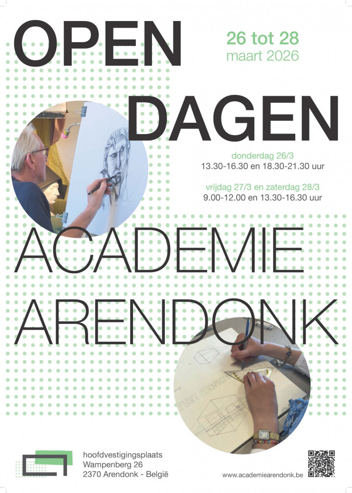 Academie Arendonk Deeltijds Kunstonderwijs DKO Beeldende en Audiovisuele Kunsten BAK nieuws Open Dagen 26 tot 28 maart 2026