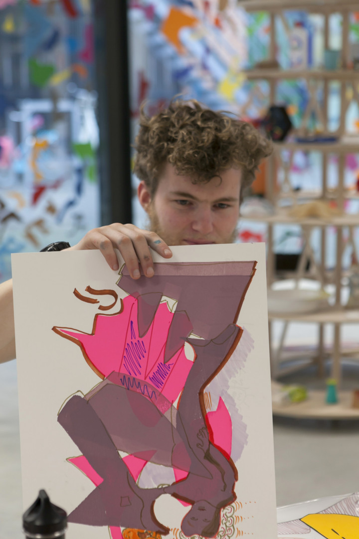 Academie Arendonk Deeltijds Kunstonderwijs DKO Beeldende en Audiovisuele Kunsten BAK nieuws project Collectieve improvisatiemachine Kristof Van Gestel